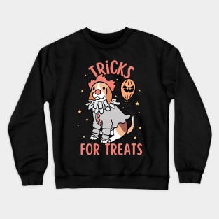 Tricks for treats halloween dog Crewneck Sweatshirt